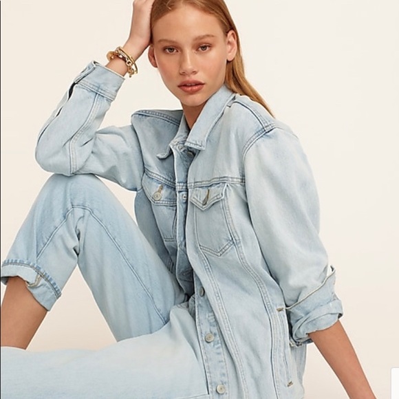 NWT JCrew long Jeans Jacket S
